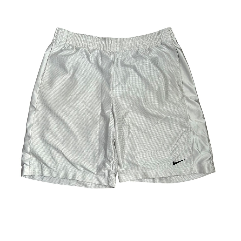 Nike Mens Silver Shimmer Mesh Basketball Shorts XL Dazzle Retro Streetwear Shiny